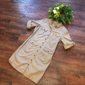 Khaki Shirt Dress, Worthington, size 14